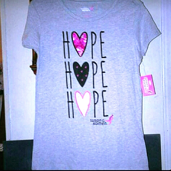 NEW Hope Breast Cancer Support Top Shirt Tee Size S - Picture 1 of 2